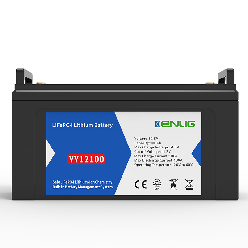 Przenośna plastikowa akumulator Kenlig 12,8 V 100/120/150/200AH Używany w komercyjnym systemie magazynowania energii słonecznej bateria litowa